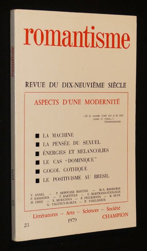 Romantisme n°23 : Aspects d'une modernité