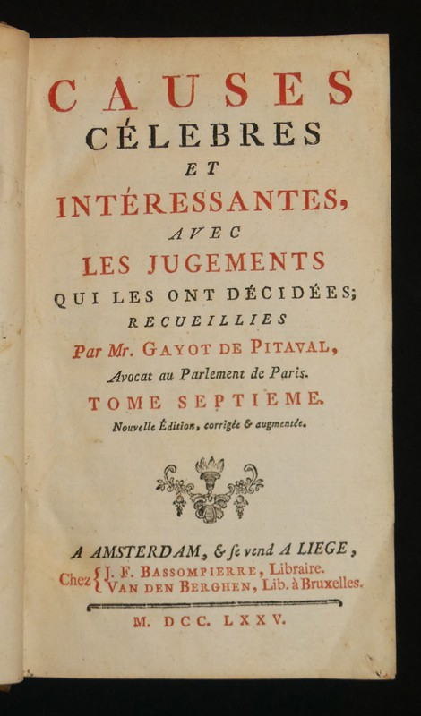 Causes célèbres et intéressantes, avec les jugements qui les ont décidées (Tome 7)