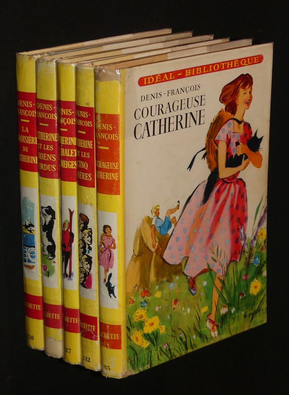 Catherine (Idéal-Bibliothèque, série complète en 5 volumes) : Courageuse Catherine - Catherine et les cinq frères - Catherines au chalet des neiges - Catherine et les chiens perdus - La Croisière de Catherine