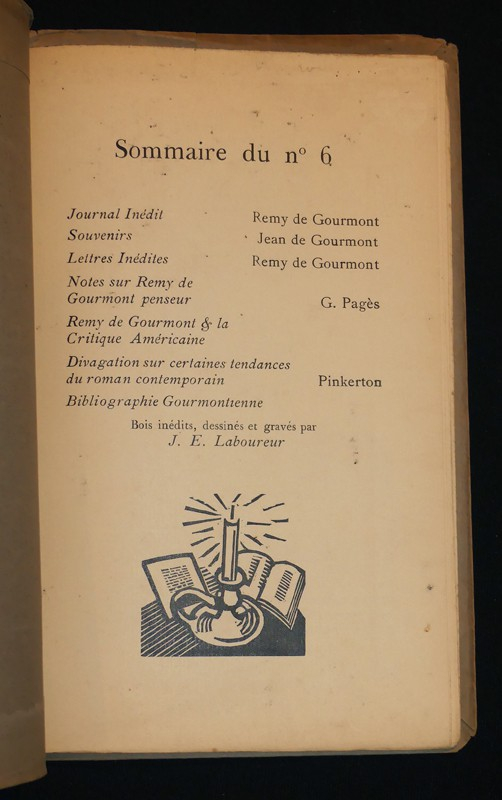 Imprimerie Gourmontienne, n°6 (Bulletin trimestriel consacré à Rémy de Gourmont et rédigé par ses amis)