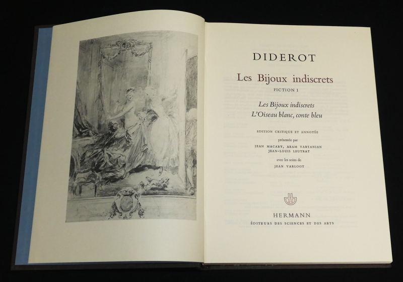 Oeuvres complètes de Diderot, Tome 3 : Les Bijoux indiscrets (Fiction I)