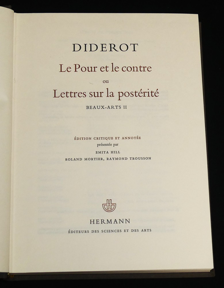 Oeuvres complètes de Diderot, Tome 15 : Le pour et le contre (Beaux-arts II)