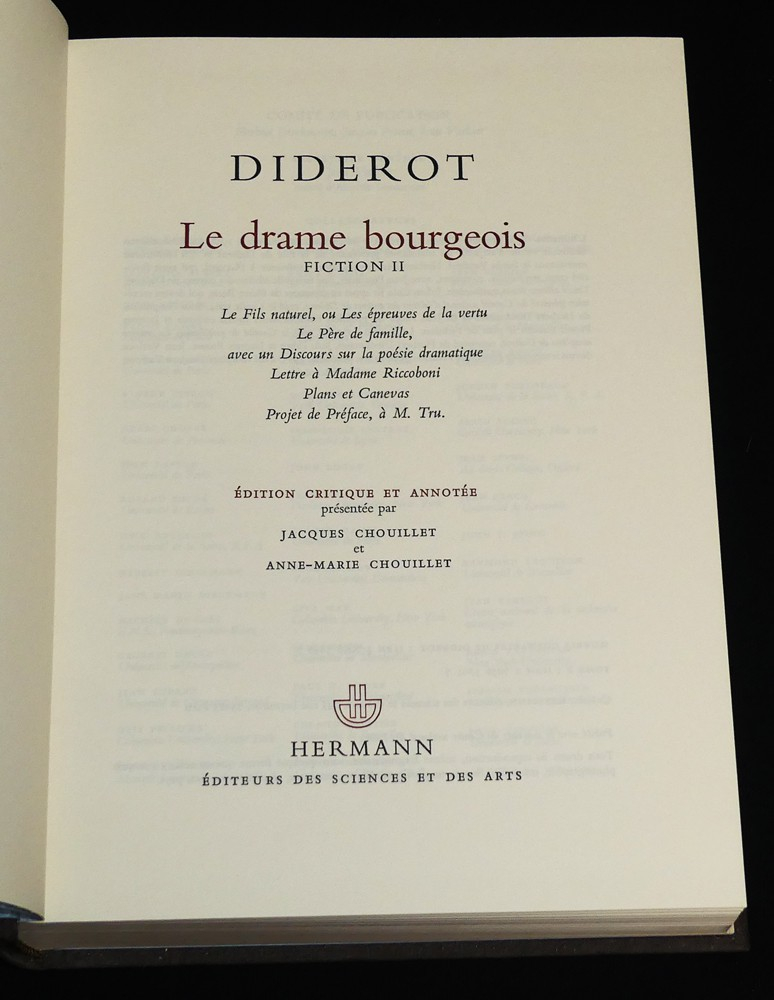 Oeuvres complètes de Diderot, Tome 10 : Le drame bourgeois (Fiction II)