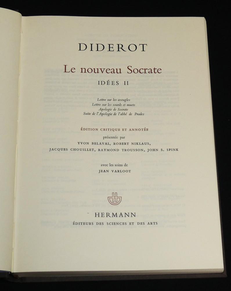 Oeuvres complètes de Diderot, Tome 4 : Le nouveau Socrate (Idées II)