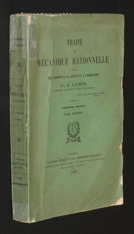 Traité de mécanique rationnelle à l'usage des candidats à la licence et à l'agrégation