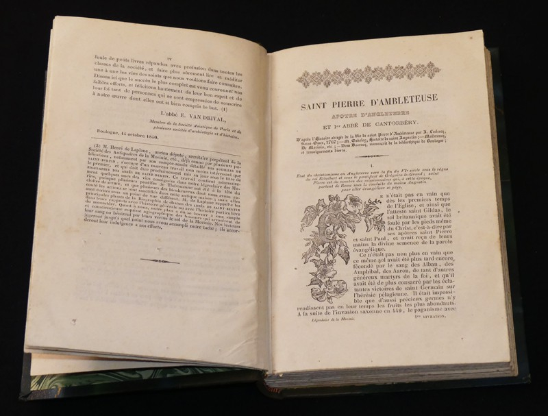Légendaire de la Morinie ou vie des saints de l'ancien diocèse de Thérouanne (Ypres, Saint-Omer, Boulogne)