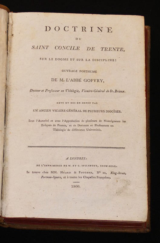 Doctrine du Saint Concile de Trente, sur le dogme et la discipline