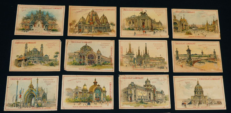 Lot de 20 chromos Chocolat Lombart : Exposition Universelle 1900
