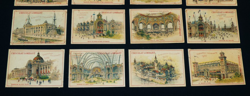 Lot de 20 chromos Chocolat Lombart : Exposition Universelle 1900
