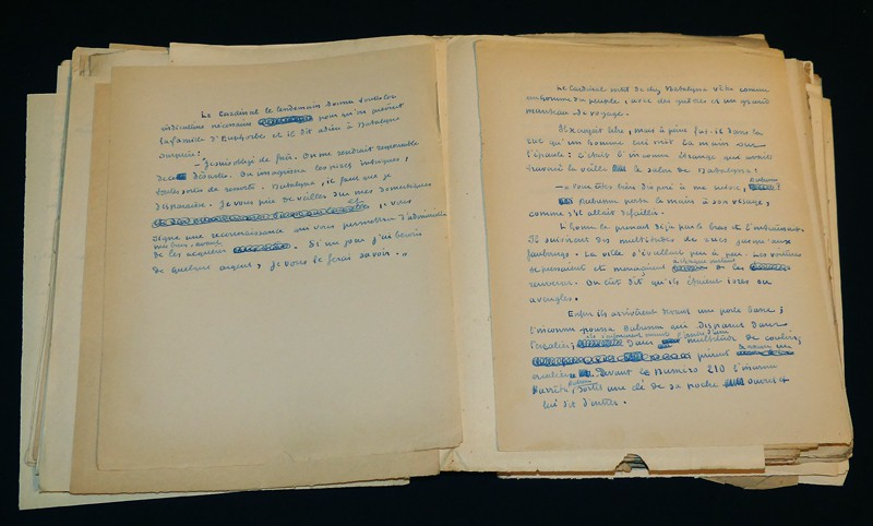 Manuscrit de Marcel Jouhandeau : Notes pour 