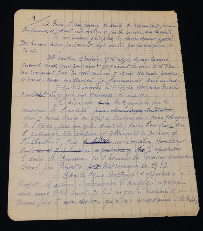 Manuscrit d'Elise Jouhandeau : 