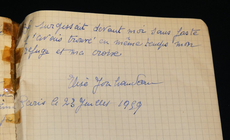 Manuscrit d'Elise Jouhandeau : 