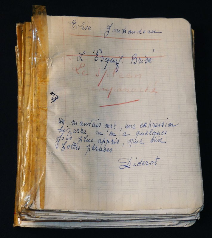 Manuscrit d'Elise Jouhandeau : 