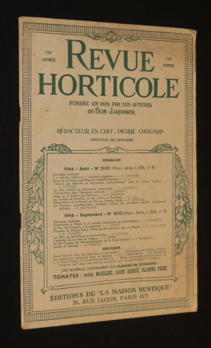 Revue horticole, 118e année, n°2132, août 1946