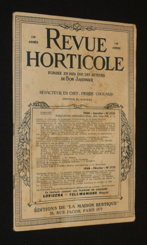 Revue horticole, 118e année, n°212, janvier 1946