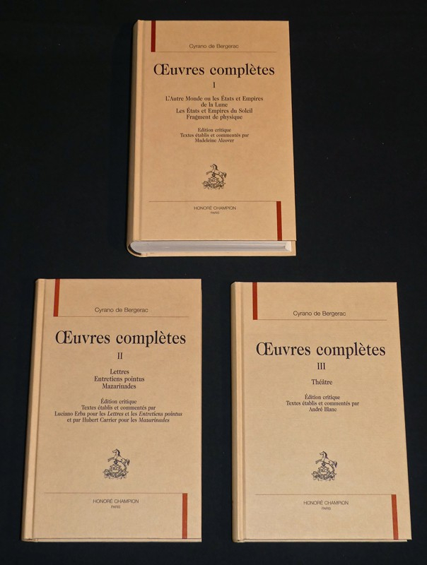 Oeuvres complètes de Cyrano de Bergerac (3 volumes)