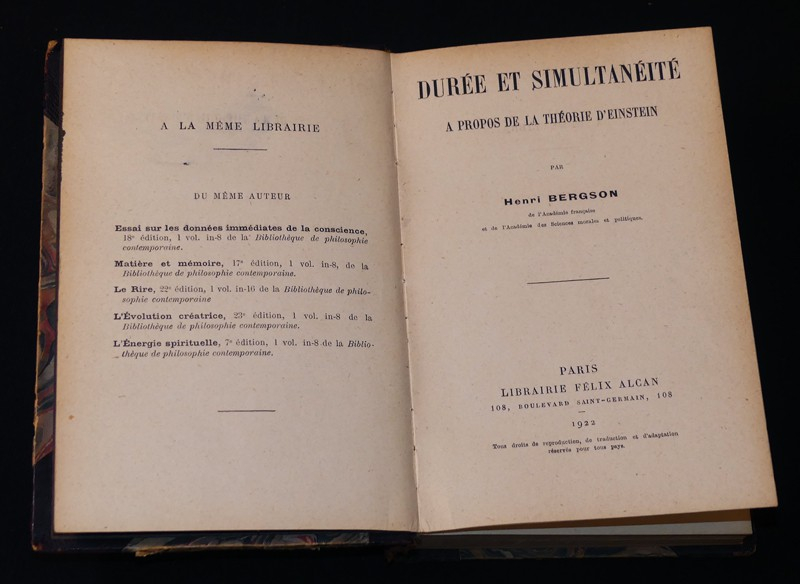 Durée et simultanéité : A propos de la théorie d'Einstein