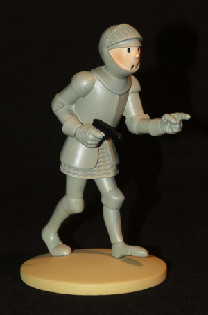 Figurine Tintin : 'Tintin en armure' de l'album Tintin en Amérique