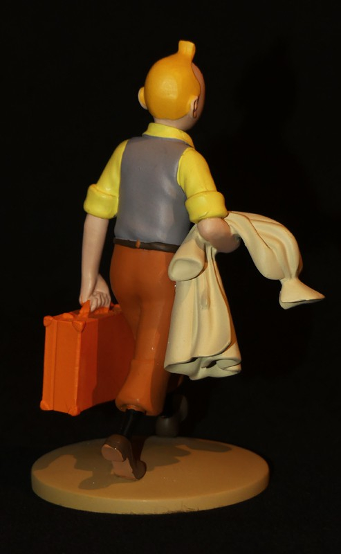 Figurine Tintin : 'Tintin à la valise' de l'album Tintin en Amérique
