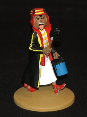 Figurine Tintin : 'Abdallah tire la langue' de l'album Tintin au pays de l'or noir