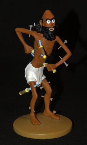 Figurine Tintin : 'Le fakir Cipaçalouvishni, le devin' de l'album Le Lotus Bleu