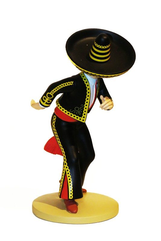 Figurine Tintin : 'Le Général Alcazar lanceur de couteaux' de l'album Les Sept Boules de cristal