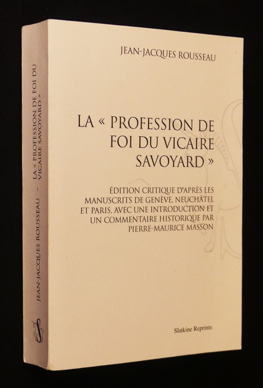 La Profession de foi du vicaire savoyard