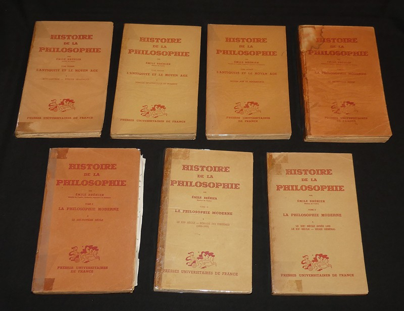 Histoire de la philosophie : L'antiquité et le Moyen-Âge et La philosophie moderne (7 volumes)