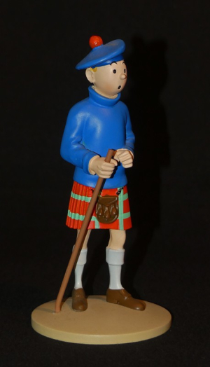 Figurine Tintin : 'Tintin en kilt' de l'album L'île Noire