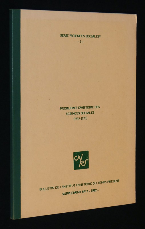Problèmes d'histoire et de sciences sociales (1945-1970)