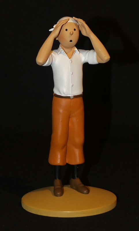 Figurine Tintin : 'Tintin scrute le désert' de l'album Le Crabe aux pinces d'or