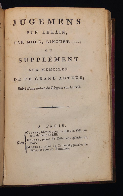 L'autre Tartuffe ou la Mère coupable, drame intrigué, en cinq actes (et six autres pièces diverses)