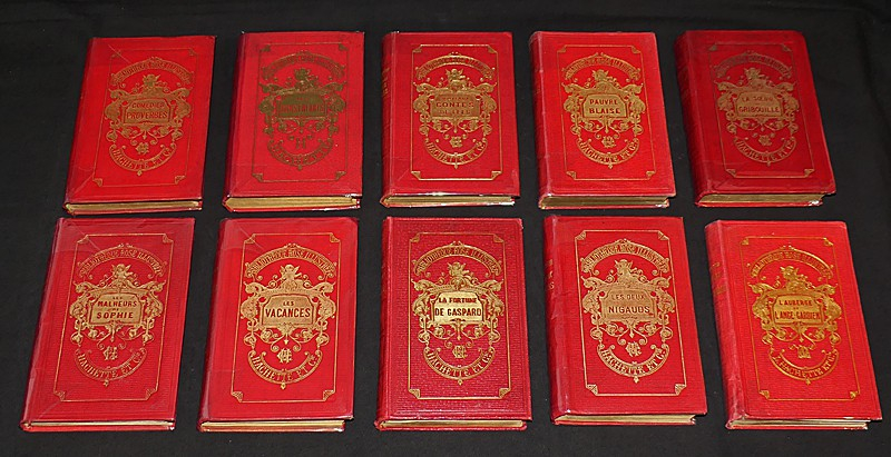 Oeuvres de la Comtesse de Ségur (20 volumes, série complète dans le cartonnage de la Bibliothèque Rose)