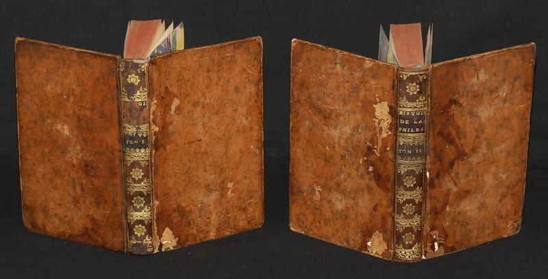 Histoire critique de la philosophie, ou l'on traite de son origine, de ses progrès, et des diverses révolutions qui lui sont arrivées jusqu'à notre tems, Tomes 1 et 2 (2 volumes)