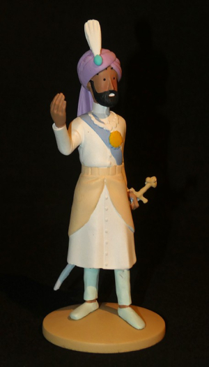 Figurine Tintin : 'Le Maharadjah de Rawhajpoutalah' de l'album Les Cigares du pharaon