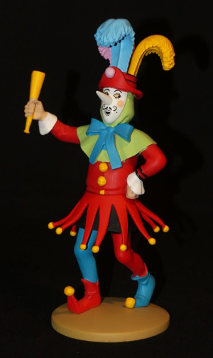 Figurine Tintin : 'Le Joyeux Turluron danse' de l'album Tintin et les Picaros