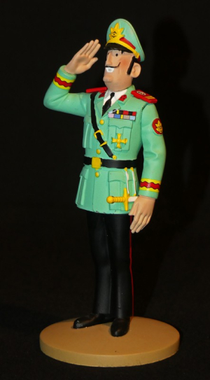 Figurine Tintin : 'Le Colonel Alvarez, aide de camp du Général Tapioca' de l'album Tintin et les Picaros