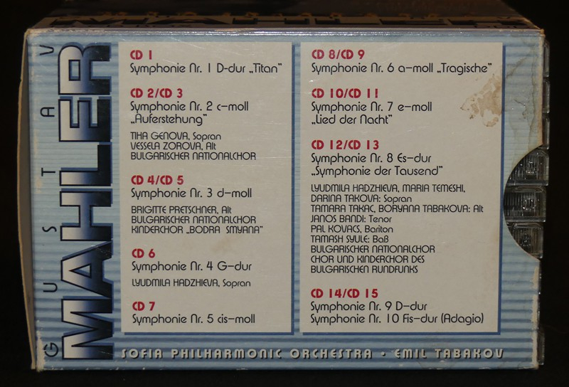 Gustav Mahler - 10 Symphonies - Sofia Philharmonic Orchestra (15 CD Box)