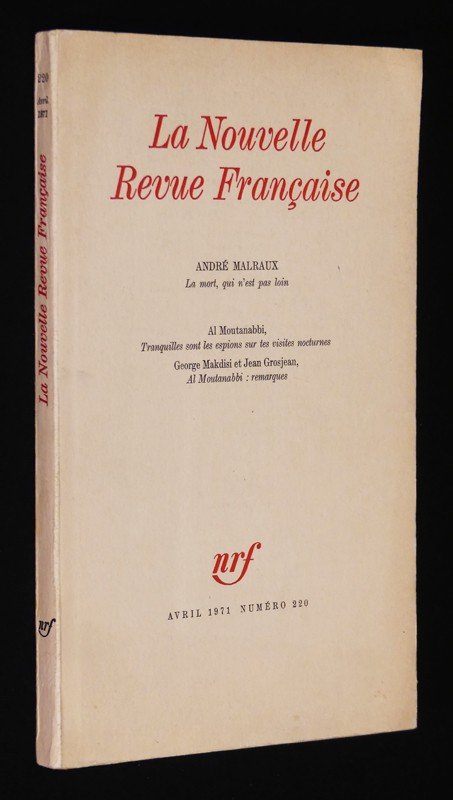 La Nouvelle Revue Française (n°220, janvier 1971)