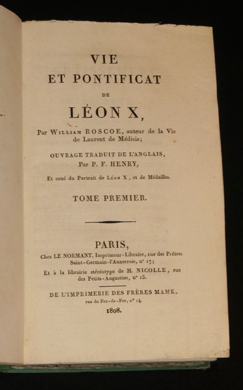 Vie et pontificat de Léon X (4 volumes)
