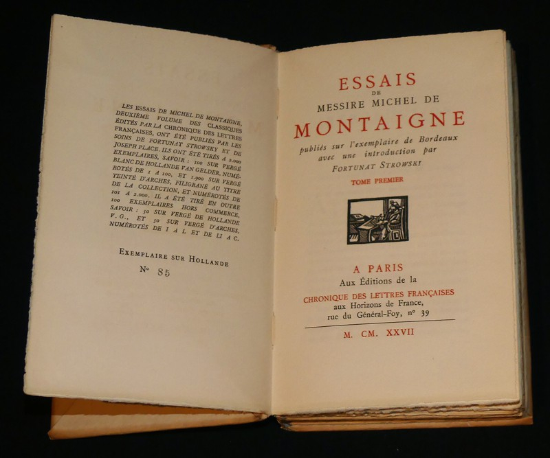 Essais de Messire Michel de Montaigne (7 volumes)