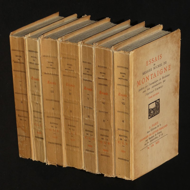 Essais de Messire Michel de Montaigne (7 volumes)