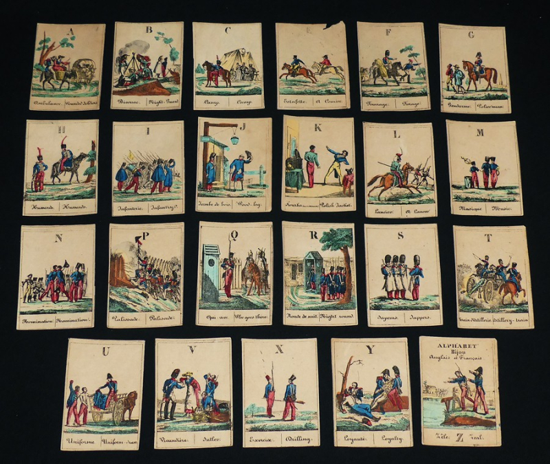 Alphabet bijou anglais et français