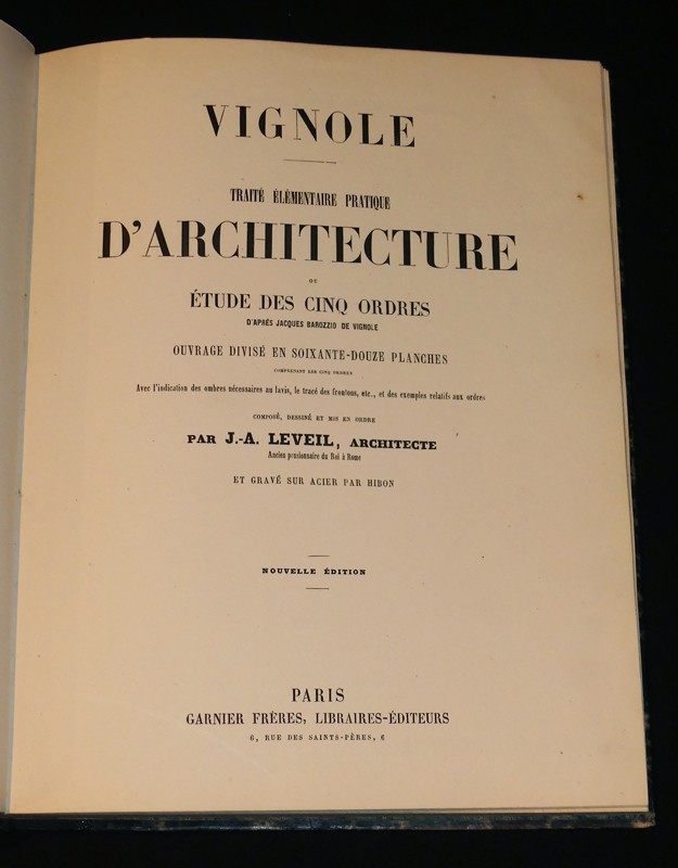 Traité élémentaire pratique d'architecture ou étude des cinq ordres
