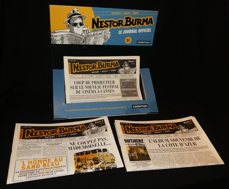 Nestor Burma : L'Homme au sang bleu (complet des trois numéros et présentoir)