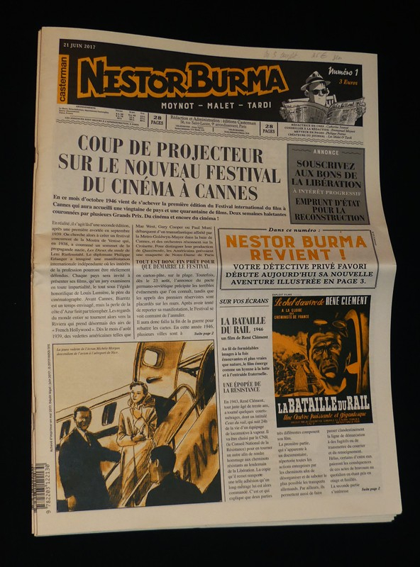 Nestor Burma : L'Homme au sang bleu (complet des trois numéros et présentoir)