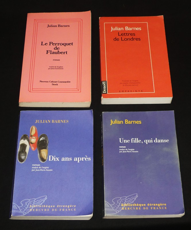 Lot de quatre romans de Julian Barnes