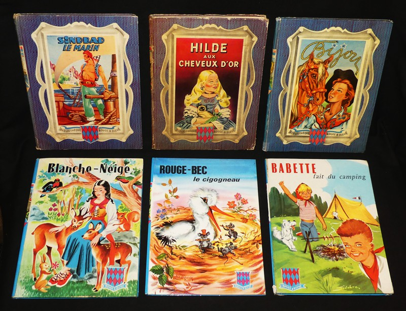 Lot de six albums de la Bibliothèque Rouge et Bleue
