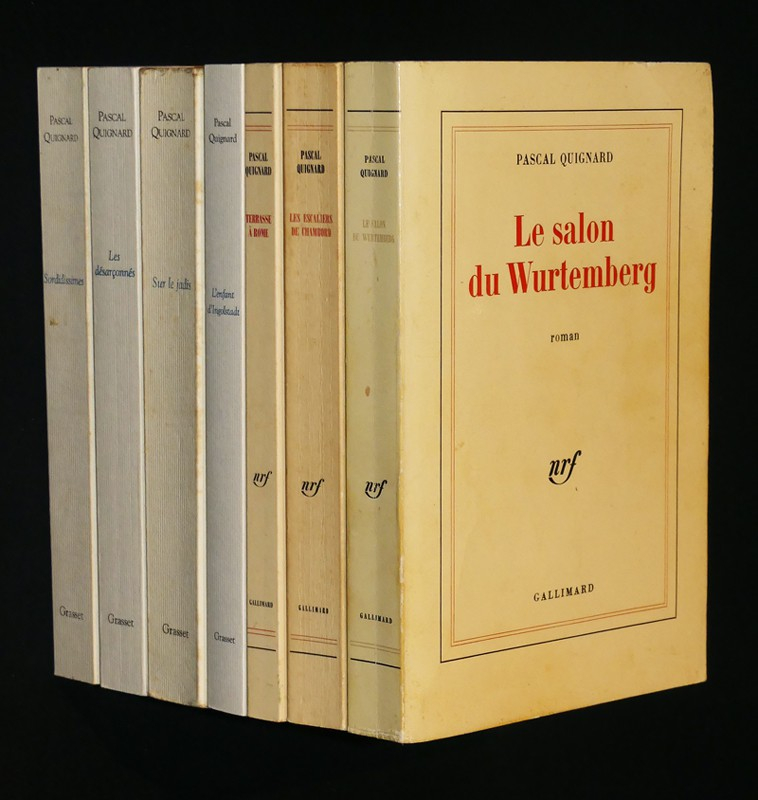 Lot de 7 ouvrages de Pascal Quignard