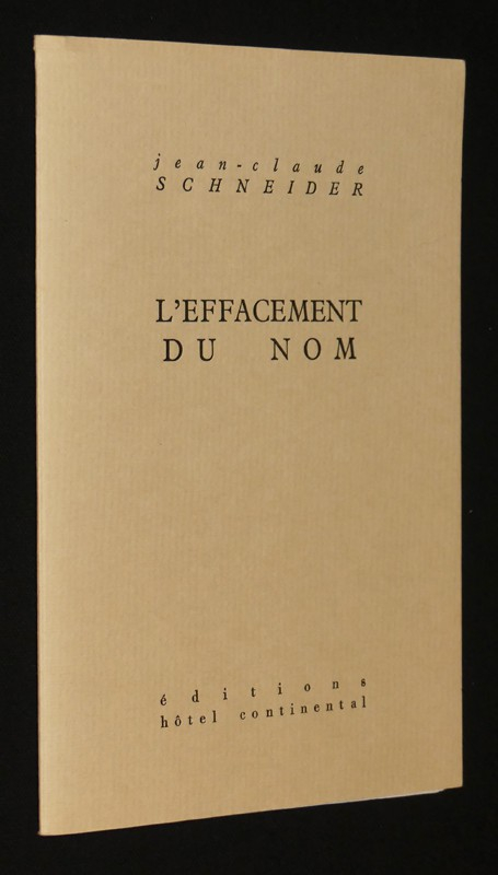 L'Effacement du nom